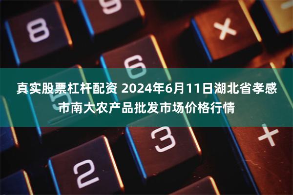 真实股票杠杆配资 2024年6月11日湖北省孝感市南大农产品批发市场价格行情